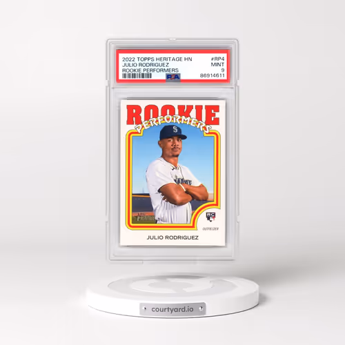 2022 Topps Heritage High Number Rookie Performers #RP4 Julio Rodriguez (PSA 9 MINT)