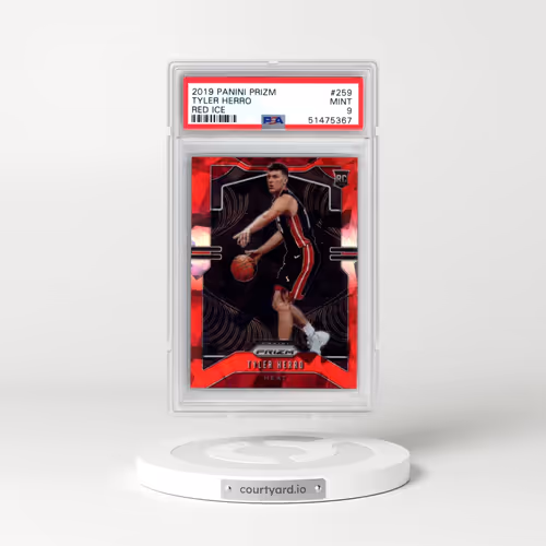 2019 Panini Prizm #259 Tyler Herro - Red Ice (PSA 9 MINT)