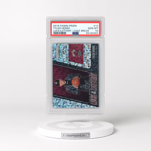 2019 Panini Prizm Luck of the Lottery #13 Tyler Herro - Fast Break (PSA 10 GEM MINT)