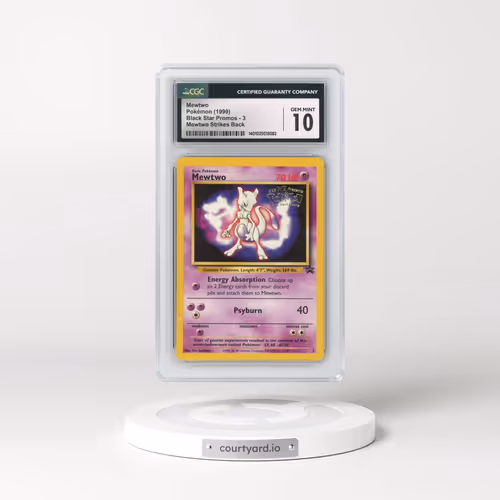 1999 Black Star Promos #3 Mewtwo - Mewtwo Strikes Back (CGC 10 GEM MINT)