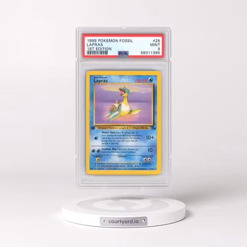 1999 Pokémon Fossil #25 Lapras - 1st Edition (PSA 9 MINT)