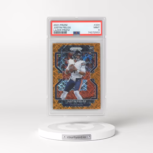 2021 Panini Prizm #334 Justin Fields - Lazer Prizm (PSA 9 MINT)