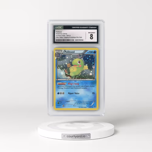 2014 Furious Fists #18/111 Politoed - Cosmos Holo (Cos. Holo) Legacy Evolution Pin Collection (CGC 8 NM-MT)