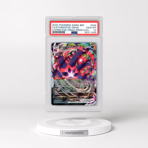 2020 Pokémon Swsh Black Star Promo #045 Eternatus Vmax - Full Art Eternatus Vmax Premium Collection (PSA 10 GEM MINT)