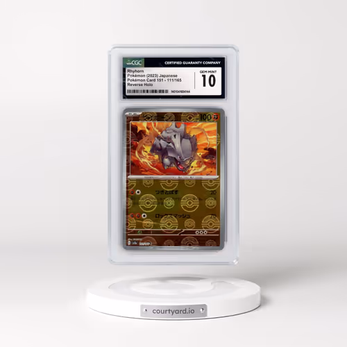 2023 Pokémon Card 151 #111/165 Rhyhorn - Reverse Holo Poké Ball (CGC 10 GEM MINT)