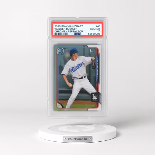2015 Bowman Draft #46 Walker Buehler - Chrome-Refractor (PSA 10 GEM MINT)