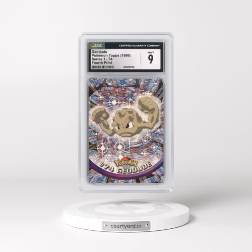 1999 Series 1 (Oval Nintendo Seal) #74 Geodude - Fourth Print (Red Logo) (CGC 9 MINT)