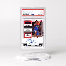 2023 Panini Contenders #130 Kobe Brown - Autograph (PSA 8 NM-MT)