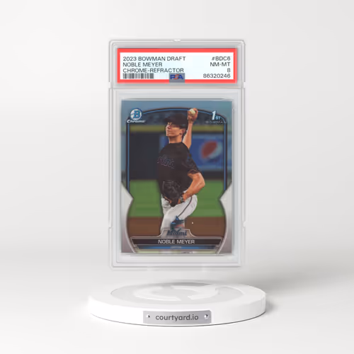 2023 Bowman Draft #BDC6 Noble Meyer - Chrome Refractor (PSA 8 NM-MT)