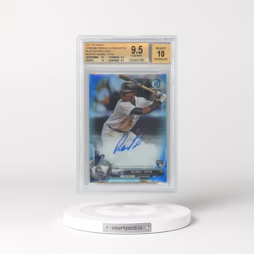 2017 Bowman Chrome Rookie Autographs #CRART Raimel Tapia - Blue Refractors (BGS 9.5 GEM MINT)