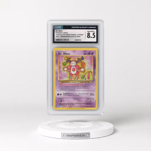 2023 Trading Card Game Classic - CLV, CLC, CLB #013/034 Mr. Mime - Blastoise & Suicune ex Deck - CLB Holo (CGC 8.5 NM-MT+)