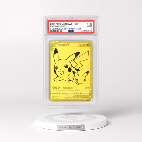2021 Pokémon Swsh Black Star Promo #145 Pikachu V - Holo Full Art Celebrations Ultra-Premium Collection (PSA 9 MINT)