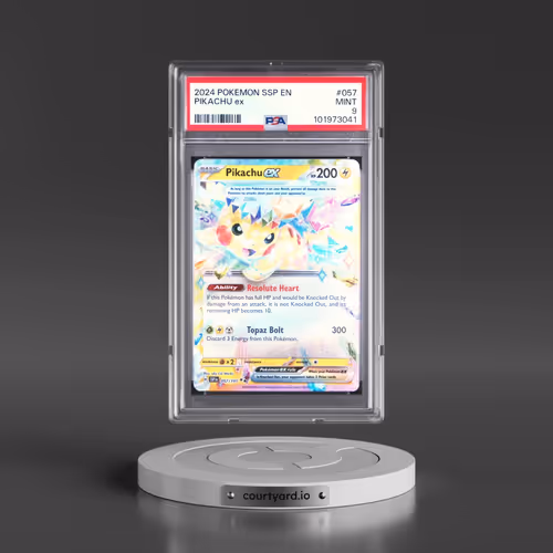 2024 Pokémon Ssp EN-Surging Sparks #057 Pikachu EX - Holo (PSA 9 MINT)