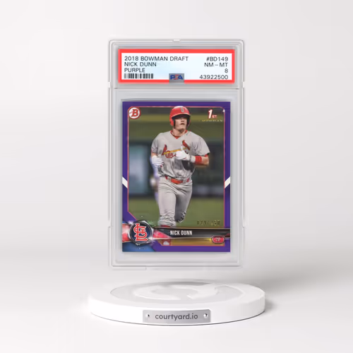 2018 Bowman Draft #BD149 Nick Dunn - Purple (PSA 8 NM-MT)