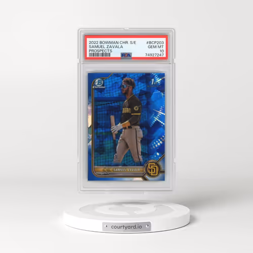 2022 Bowman Chrome Sapphire Edition Prospects #BCP203 Samuel Zavala (PSA 10 GEM MINT)