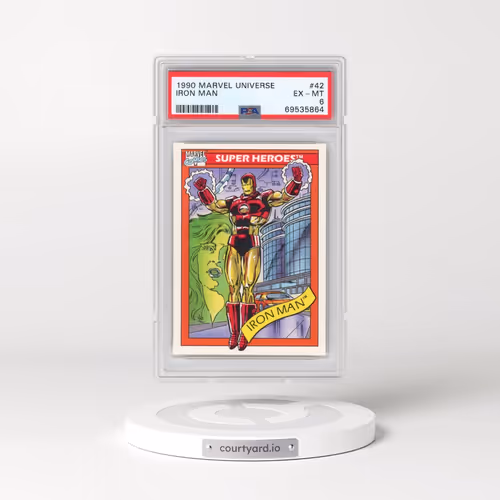 1990 Marvel Universe #42 Iron Man (PSA 6 EX-MT)