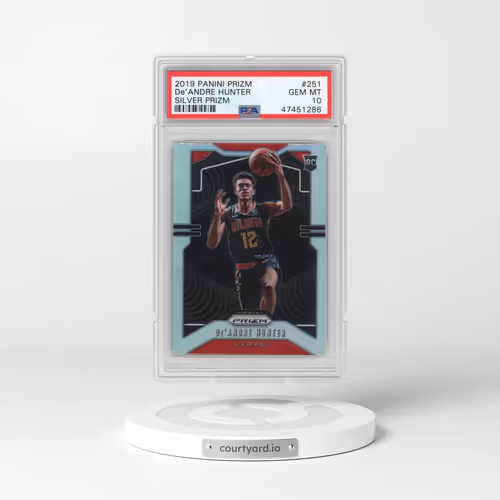 2019 Panini Prizm #251 DE'Andre Hunter - Silver Prizm (PSA 10 GEM MINT)