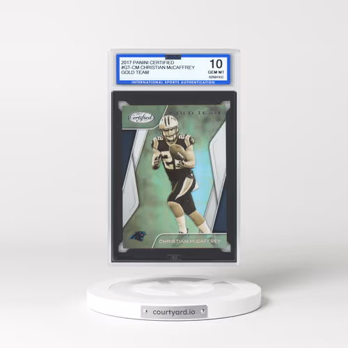 2017 Panini Certified #GT-CM Christian McCaffrey - Gold Team (ISA 10 GEM MINT)