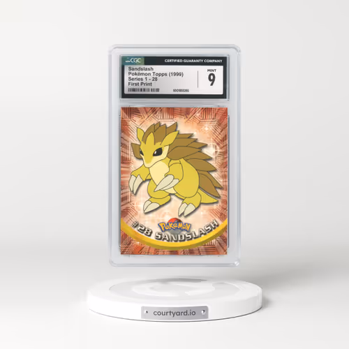 1999 Series 1 (Oval Nintendo Seal) #28 Sandslash - First Print (Blue Topps Logo) (CGC 9 MINT)