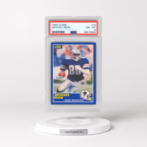 1989 Score #18 Michael Irvin (PSA 8 NM-MT)