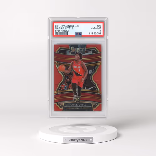 2019 Panini Select #29 Nassir Little - Red Prizm (PSA 8 NM-MT)