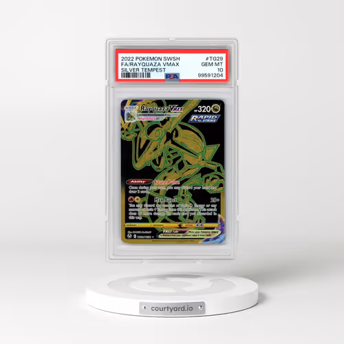 2022 Pokémon Sword & Shield Silver Tempest #TG29 Rayquaza Vmax - Full Art (PSA 10 GEM MINT)