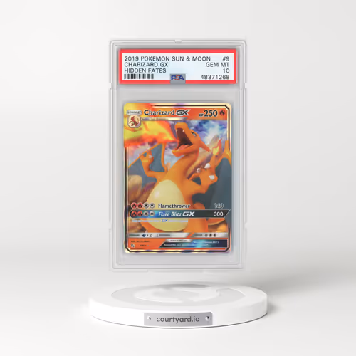 2019 Hidden Fates #9 Charizard GX - Full Art Holo (PSA 10 GEM MINT)