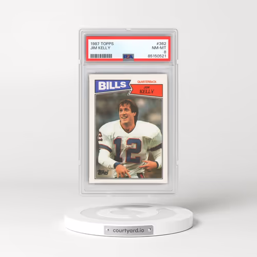 1987 Topps #362 Jim Kelly (PSA 8 NM-MT)