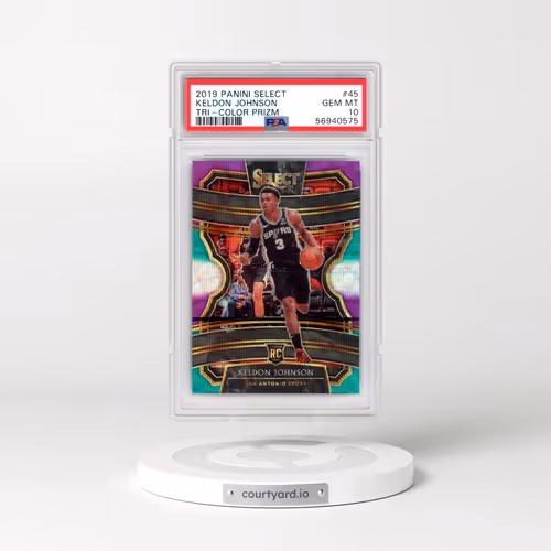 2019 Panini Select #45 Keldon Johnson - Tri-Color Prizm (PSA 10 GEM MINT)