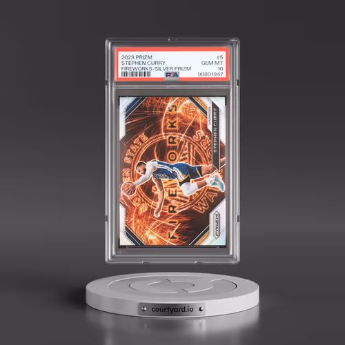 2023 Panini Prizm Fireworks #5 Stephen Curry - Silver Prizm (PSA 10 GEM MINT)