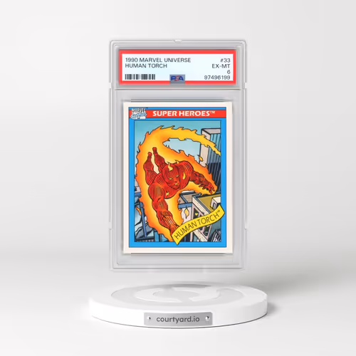 1990 Marvel Universe #33 Human Torch (PSA 6 EX-MT)