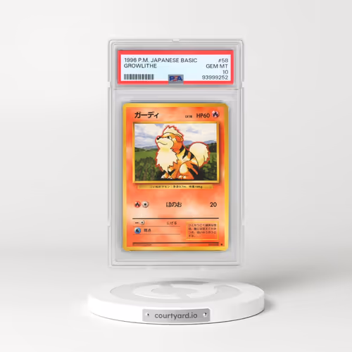1996 Pokémon Basic #58 Growlithe (PSA 10 GEM MINT)