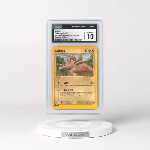 2003 EX Ruby & Sapphire #45 Slakoth - Holo (CGC 10 GEM MINT)