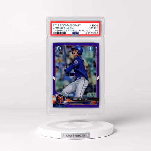 2018 Bowman Draft #BDC6 Jarred Kelenic - Chrome-Batting-Purple Refractor (PSA 10 GEM MINT)