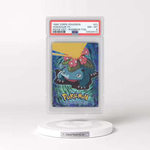1999 Topps Pokemon #3 Venusaur - Full Art Holo (PSA 8 NM-MT)