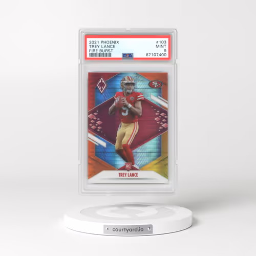 2021 Panini Phoenix #103 Trey Lance - Fire Burst (PSA 9 MINT)