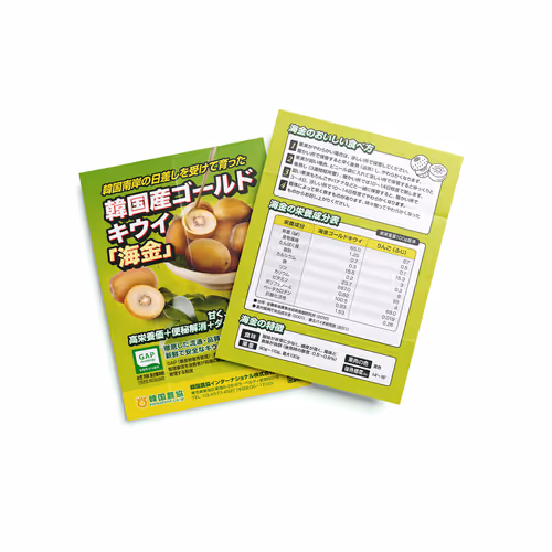 Korean Golden Kiwi Leaflet Design for K-Food Event - Nov. 2023