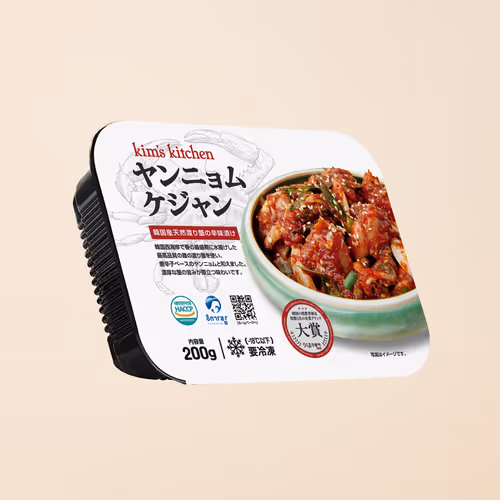 Kim’s Kitchen Yangnyeom Gejang Japanese Package Design - Dec. 2024