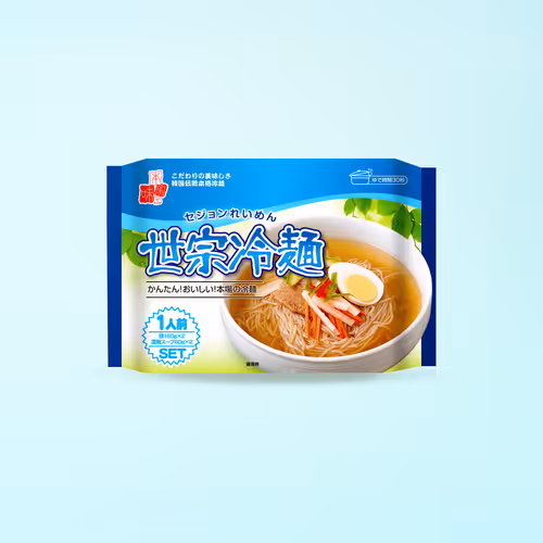 Sejong Cold Noodles Packaging Design for nissin syouji - Apr. 2012
