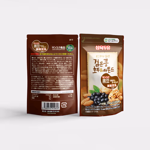Samhwa Walnut & Almond Soy Milk Japanese Package Design - Jul. 2021