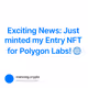 Exciting News: Just minted my Entry NFT for Polygon Labs! 🌐
