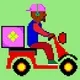 Pixel Art Moto Courier Hero NFT