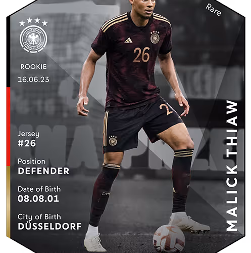 Rare - Malick Thiaw - Milestone - Rookie - Men's National Team - 2023