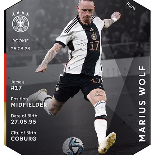 Rare - Marius Wolf - Milestone - Rookie - Men's National Team - 2023