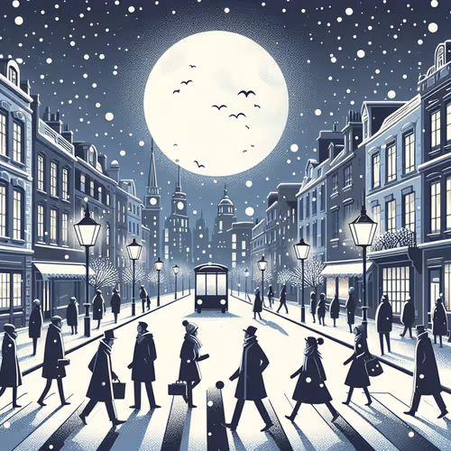 City night snow 1