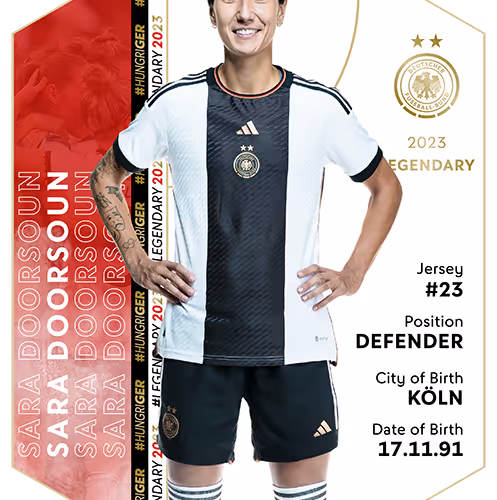 Legendary - Sara Doorsoun - Women's WC 2023 - 2023 Squad - Women's National Team - 2023