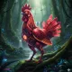 chicken in forest