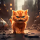 cute angry orange cat