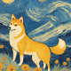 shibainu by Van gogh