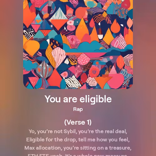 You are Eligible